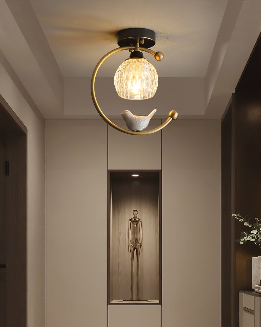 Ceramic Bird Ceiling Lamp - Lumpaz