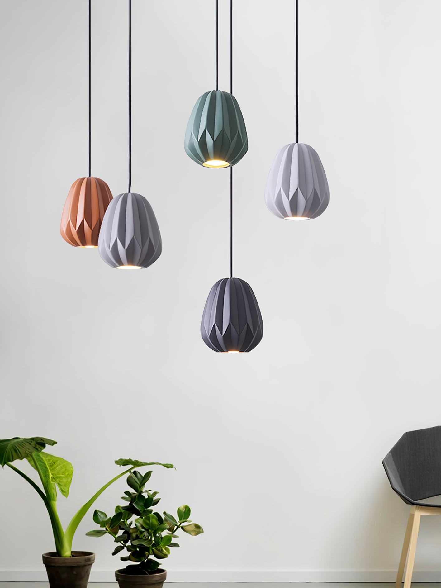 Papaya Resin Pendant Lamp - Lumpaz