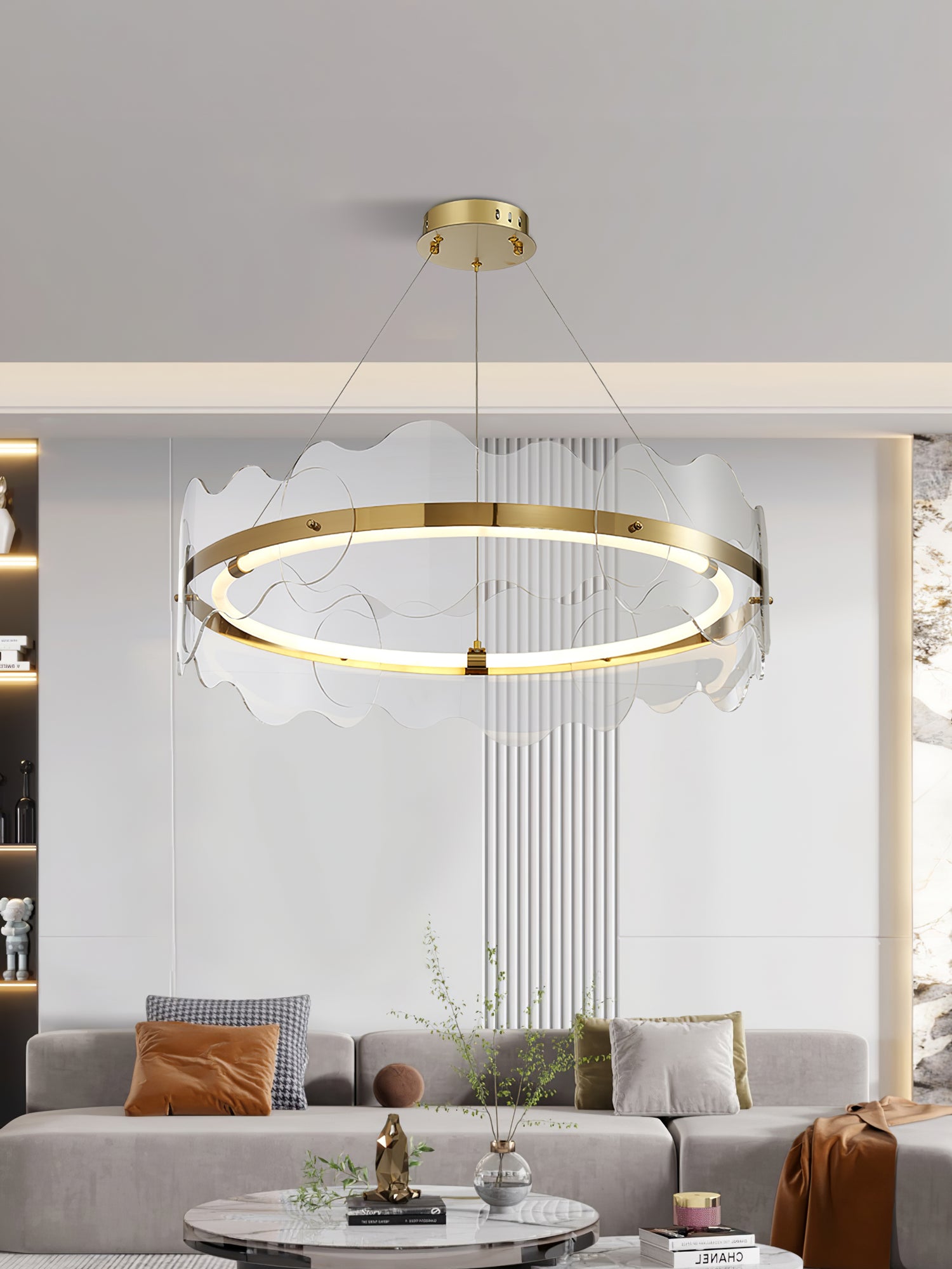 Acrylic Wave Chandelier - Lumpaz
