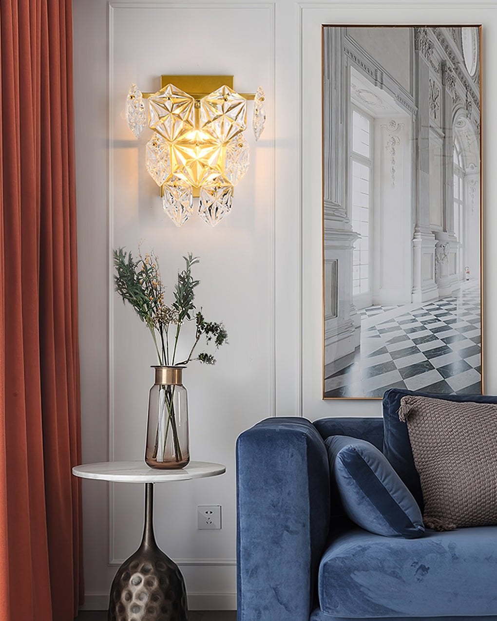 Snowflake Glass Wall Lamp - Lumpaz