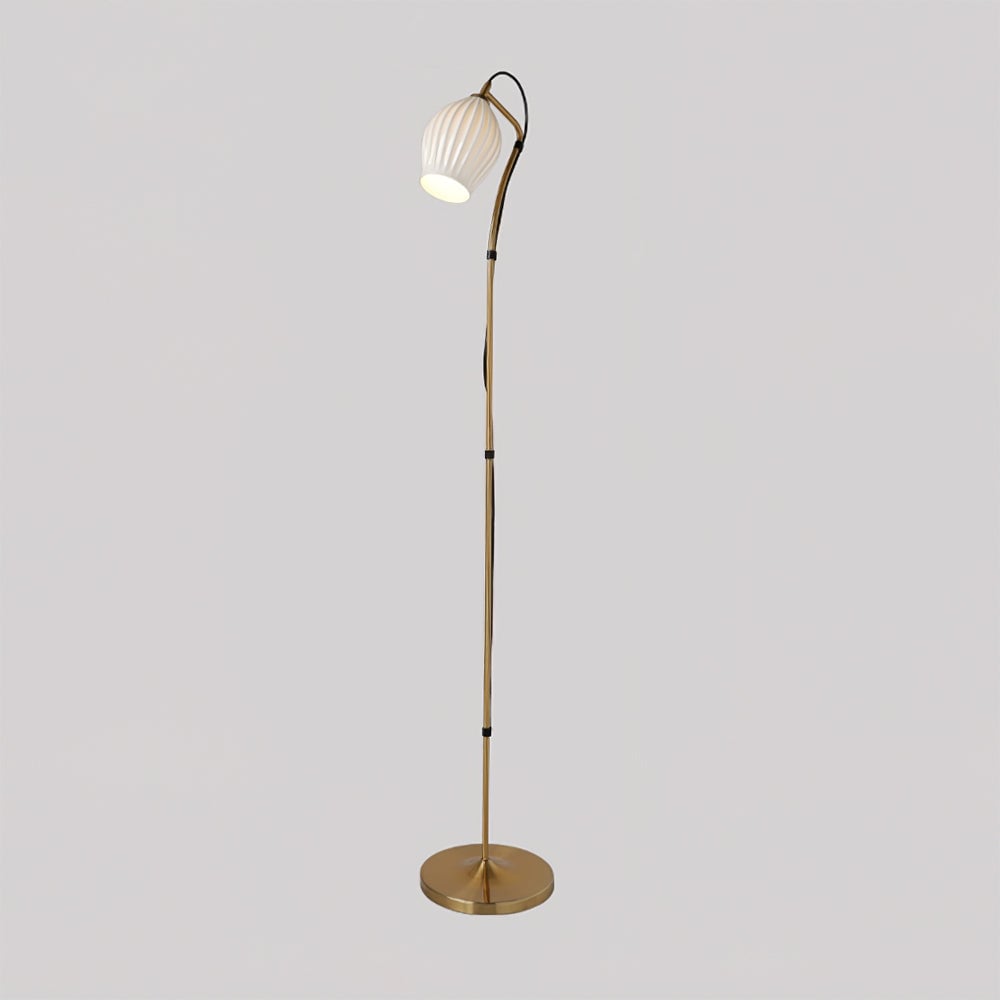 Ceramic Ribbed Floor Lamp - Lumpaz