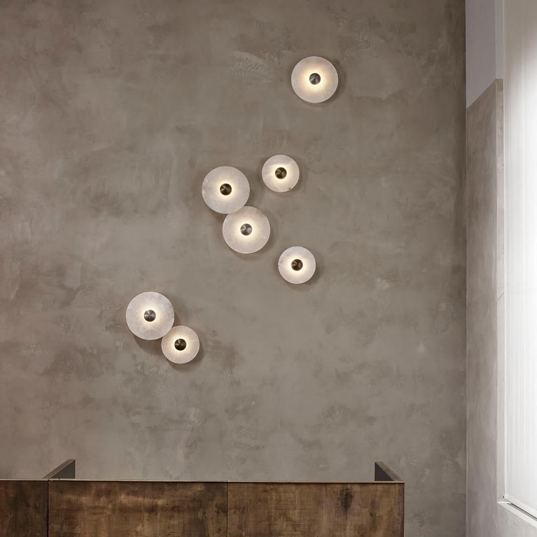 Round Alabaster Combination Wall Lamp - Lumpaz