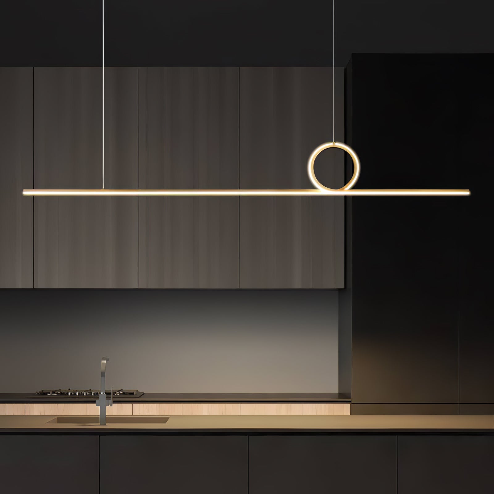 Centre Loop Linear Pendant Lamp - Lumpaz