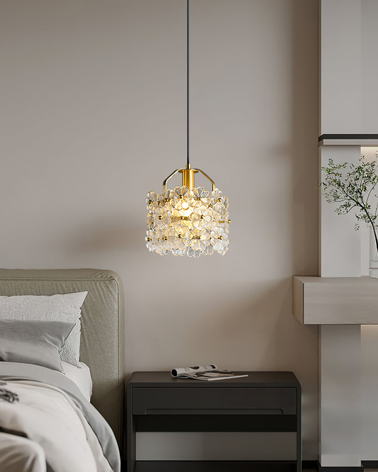 Petit Floral Glass Pendant Lamp - Lumpaz
