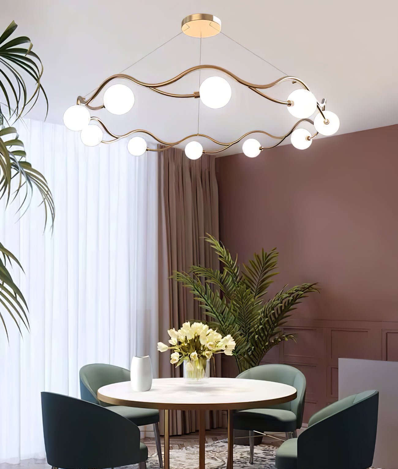 Circular Wave Chandelier - Lumpaz