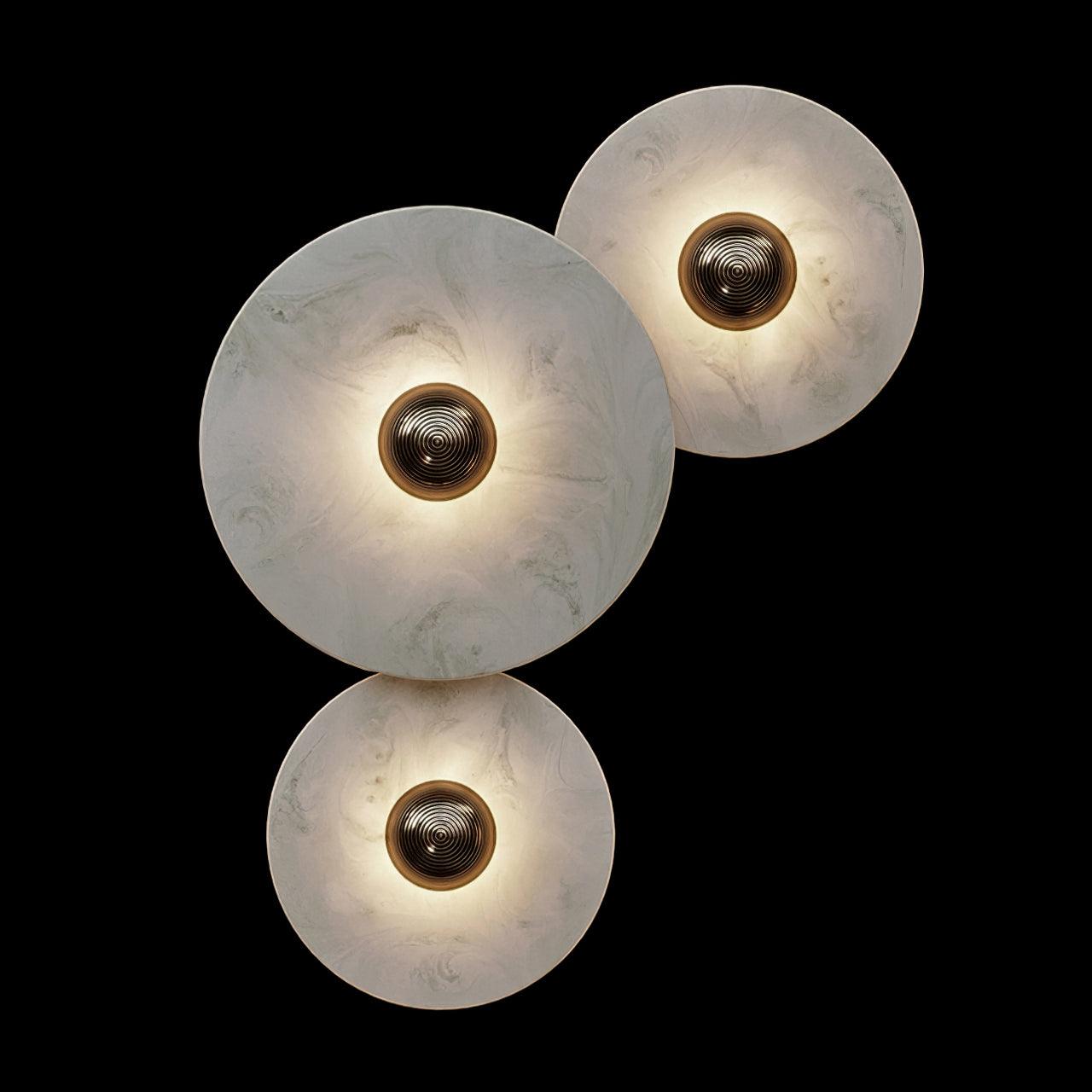 Round Alabaster Combination Wall Lamp - Lumpaz