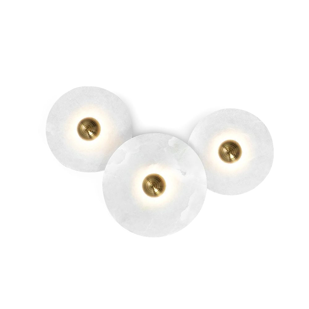 Round Alabaster Combination Wall Lamp - Lumpaz