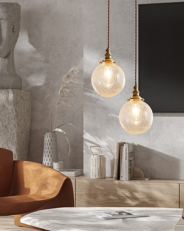 Crackle Glass Pendant Light - Lumpaz