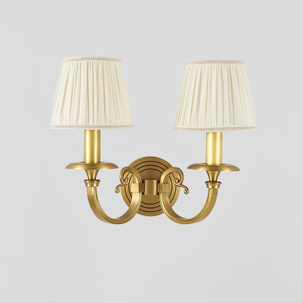 Pleated Brass Wall Lamp - Lumpaz