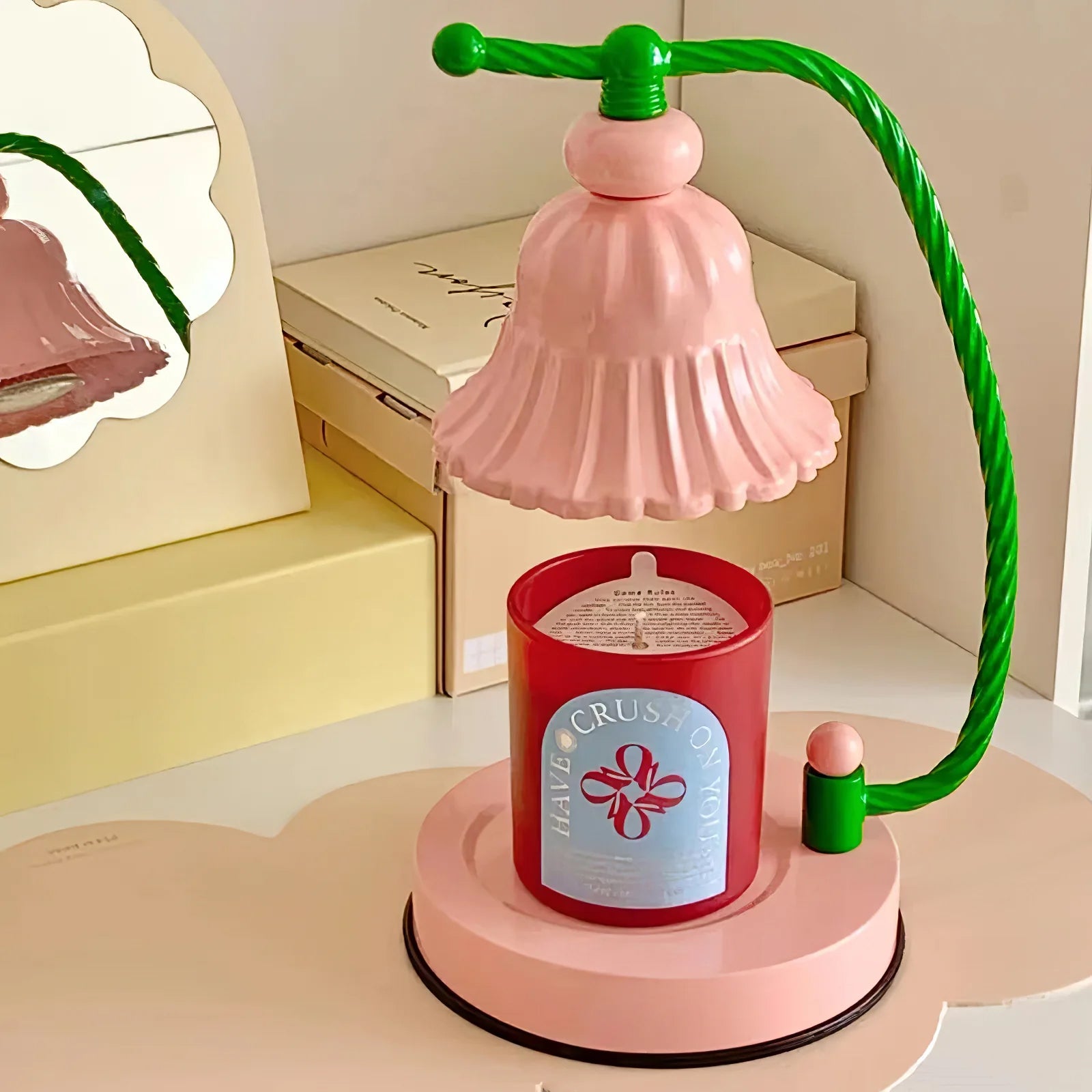 Pink Candle Table Lamp - Lumpaz