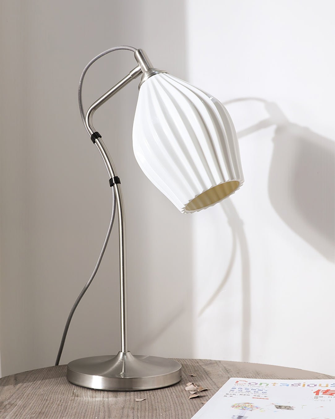 Ceramic Ribbed Table Lamp - Lumpaz