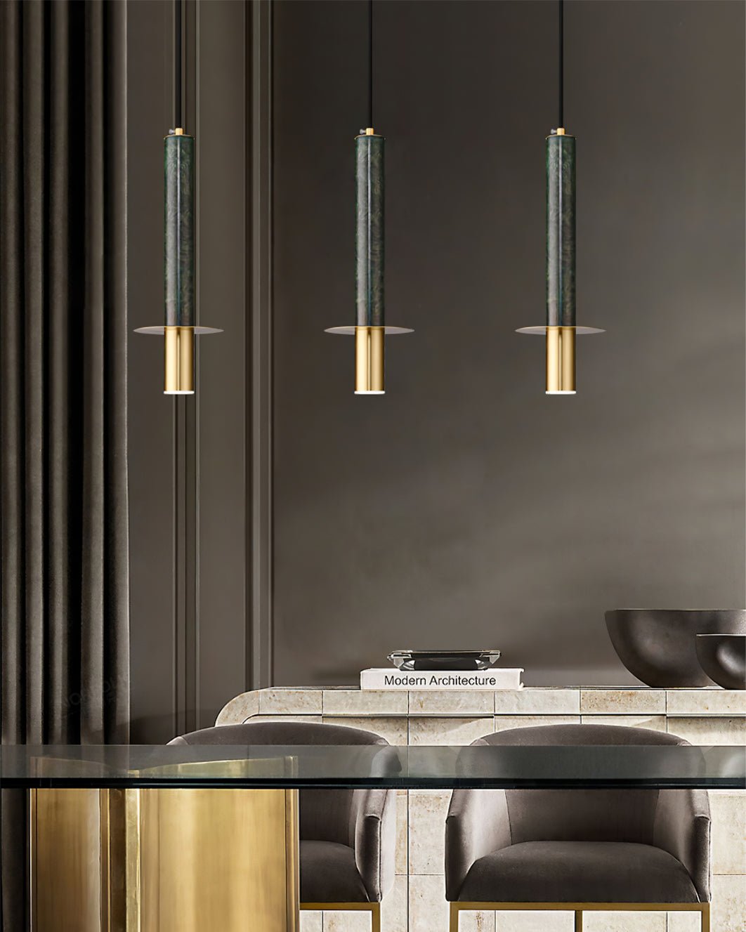 Marble Cylinder Pendant Light - Lumpaz