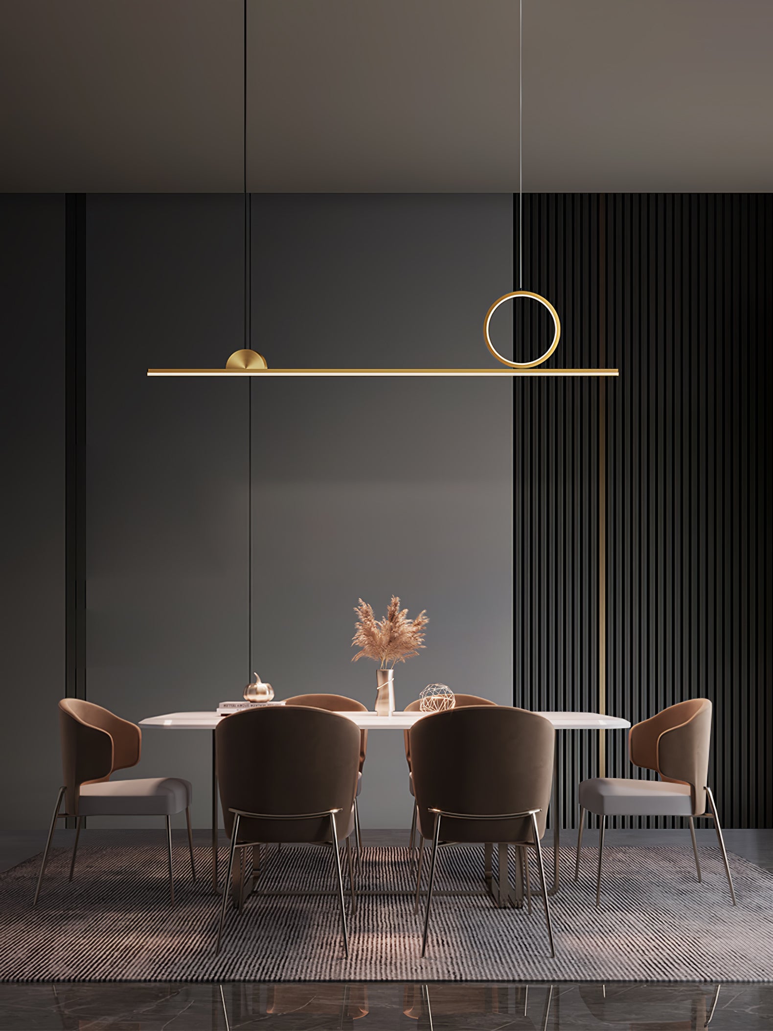 Circle Linear Pendant Lamp - Lumpaz
