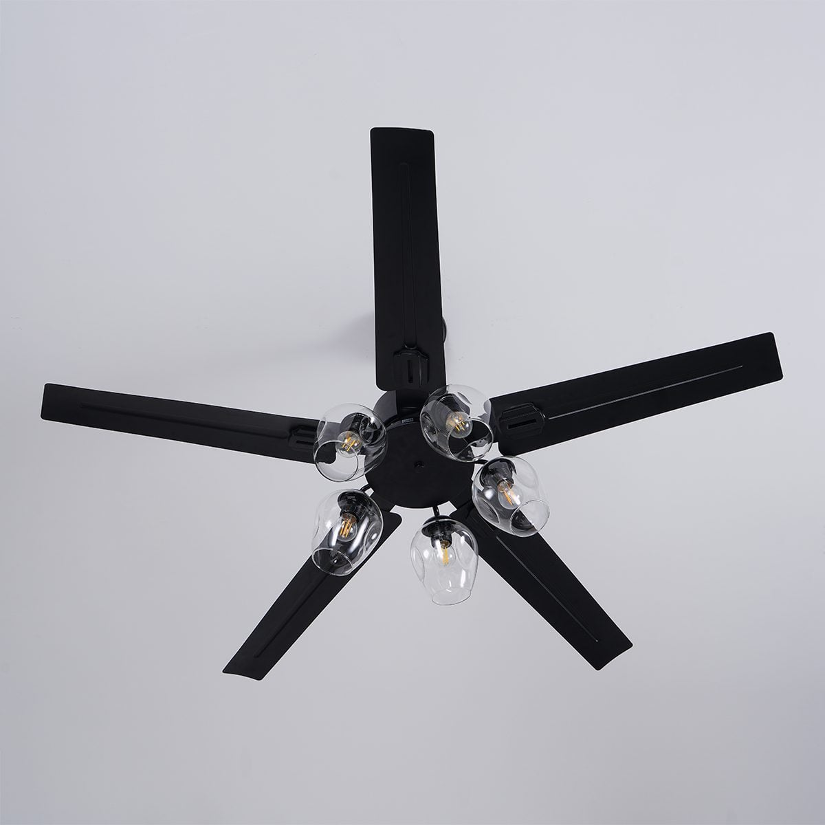 Glass Ball Ceiling Fan Light - Lumpaz