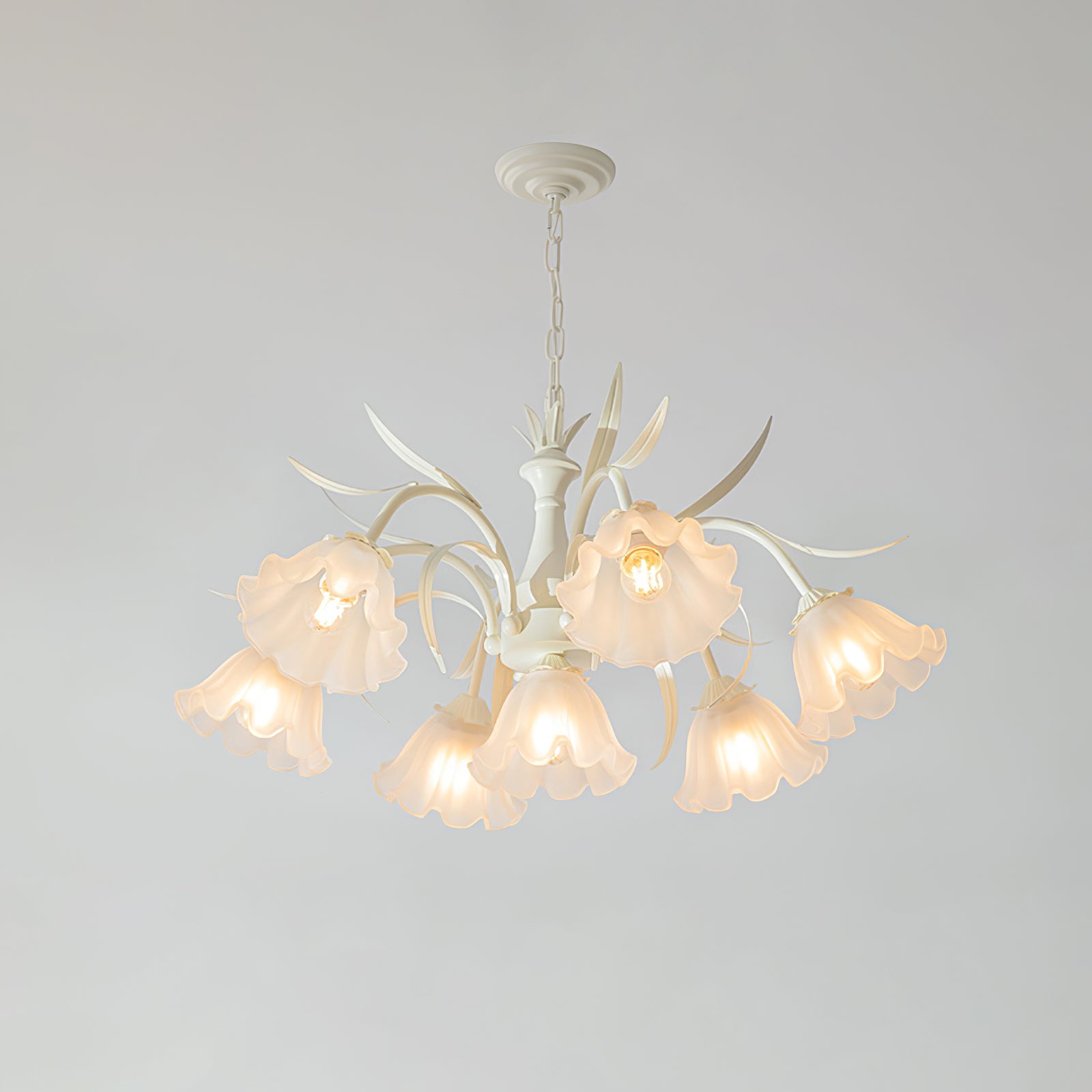 Murano Cream Chandelier - Lumpaz