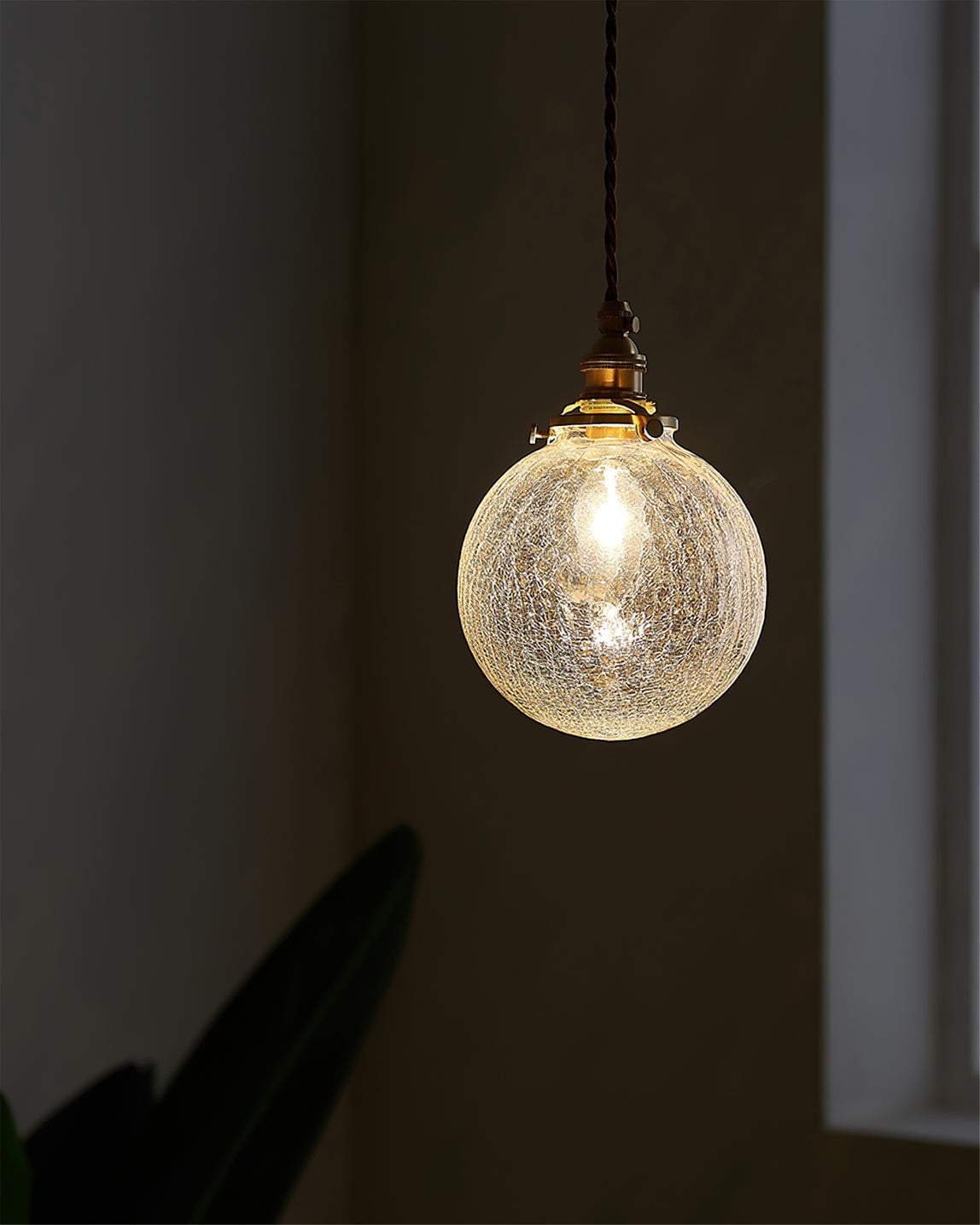 Crackle Glass Pendant Light - Lumpaz