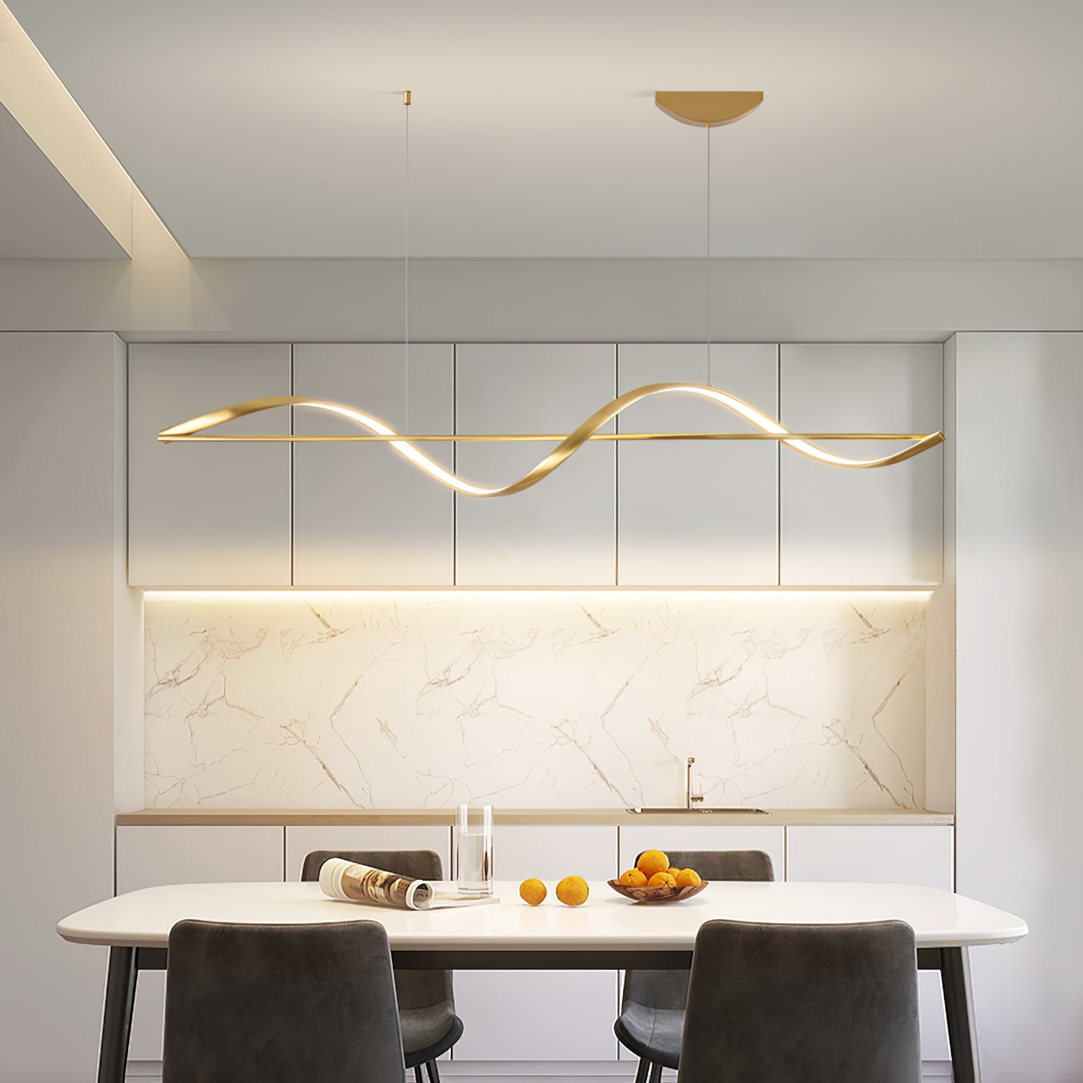 Whisper Linear Island Chandelier - Lumpaz