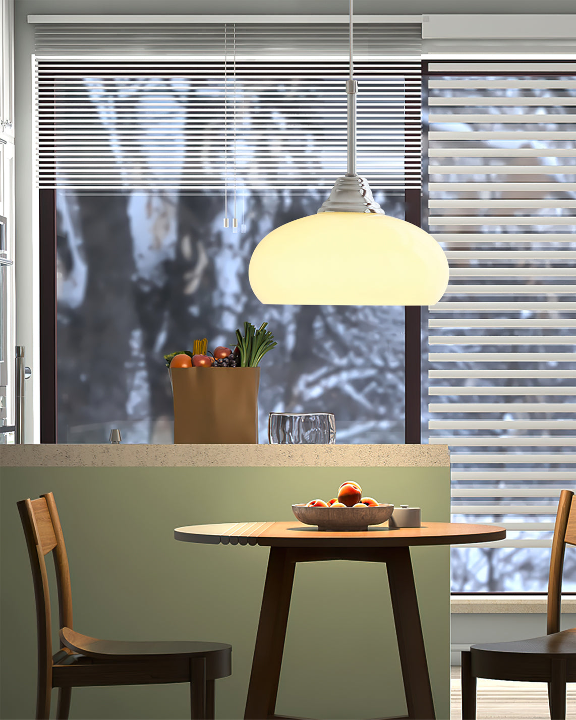 Cream Bell Pendant Lamp - Lumpaz