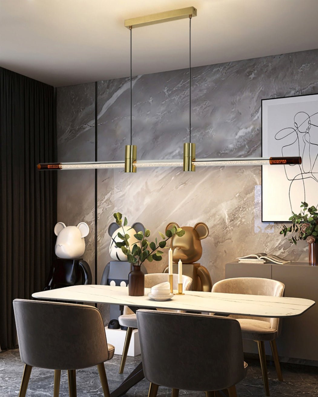 RA Linear Chandelier - Lumpaz