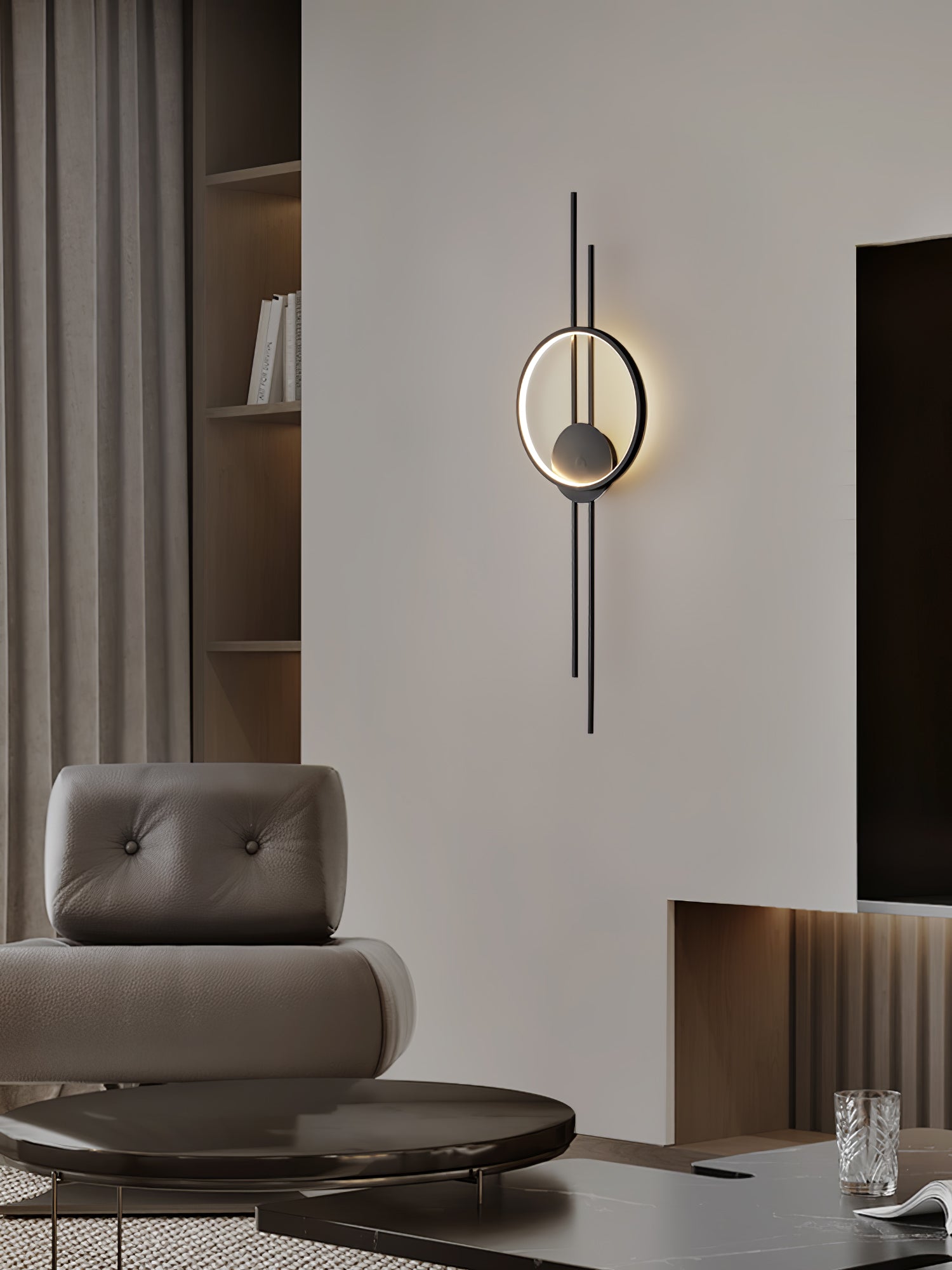 Circle And Line Wall Lamp - Lumpaz