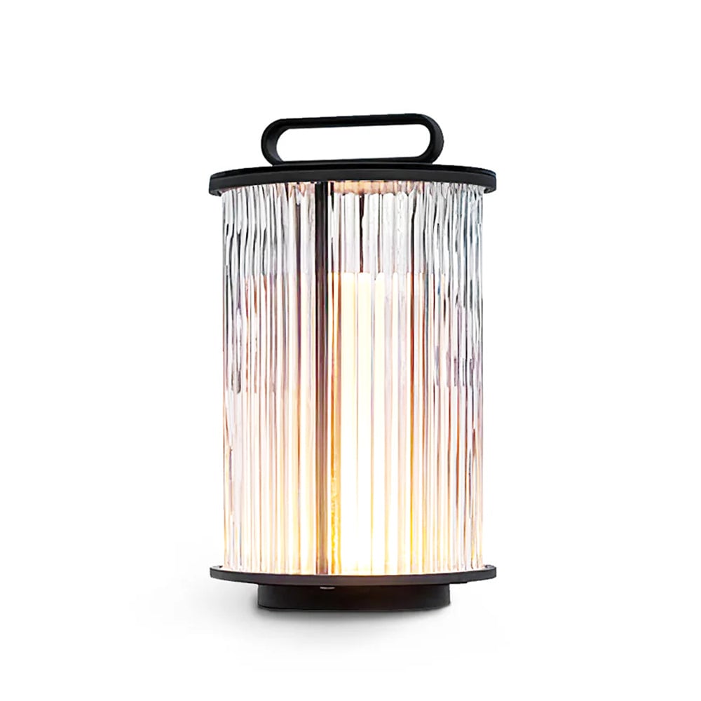 Line Glass Lantern Solar Table Lamp - Lumpaz