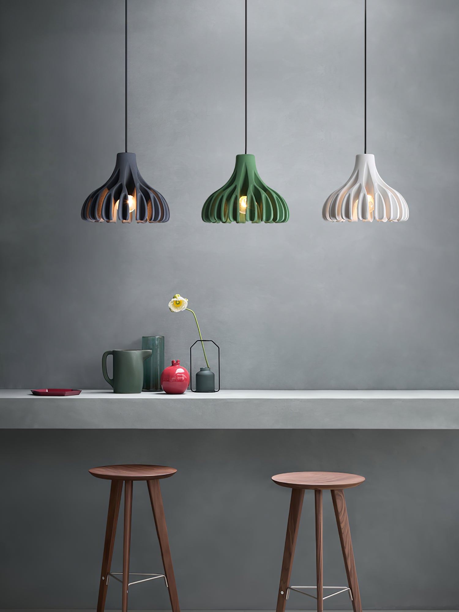 Coral Resin Pendant Lamp - Lumpaz