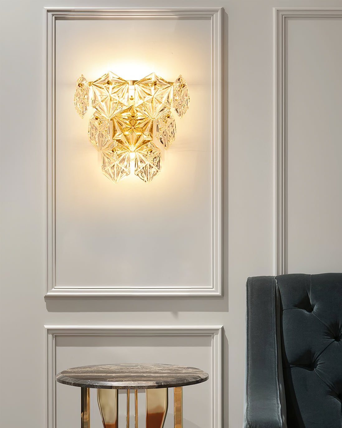 Snowflake Glass Wall Lamp - Lumpaz