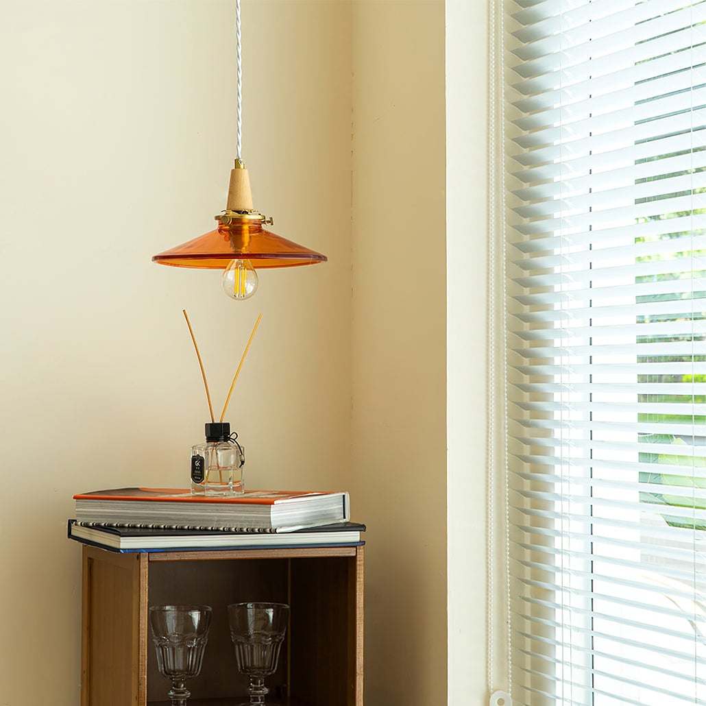 Orange Glass Pendant Lamp - Lumpaz