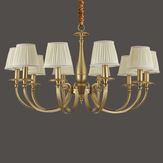 Pleated Brass Chandelier - Lumpaz