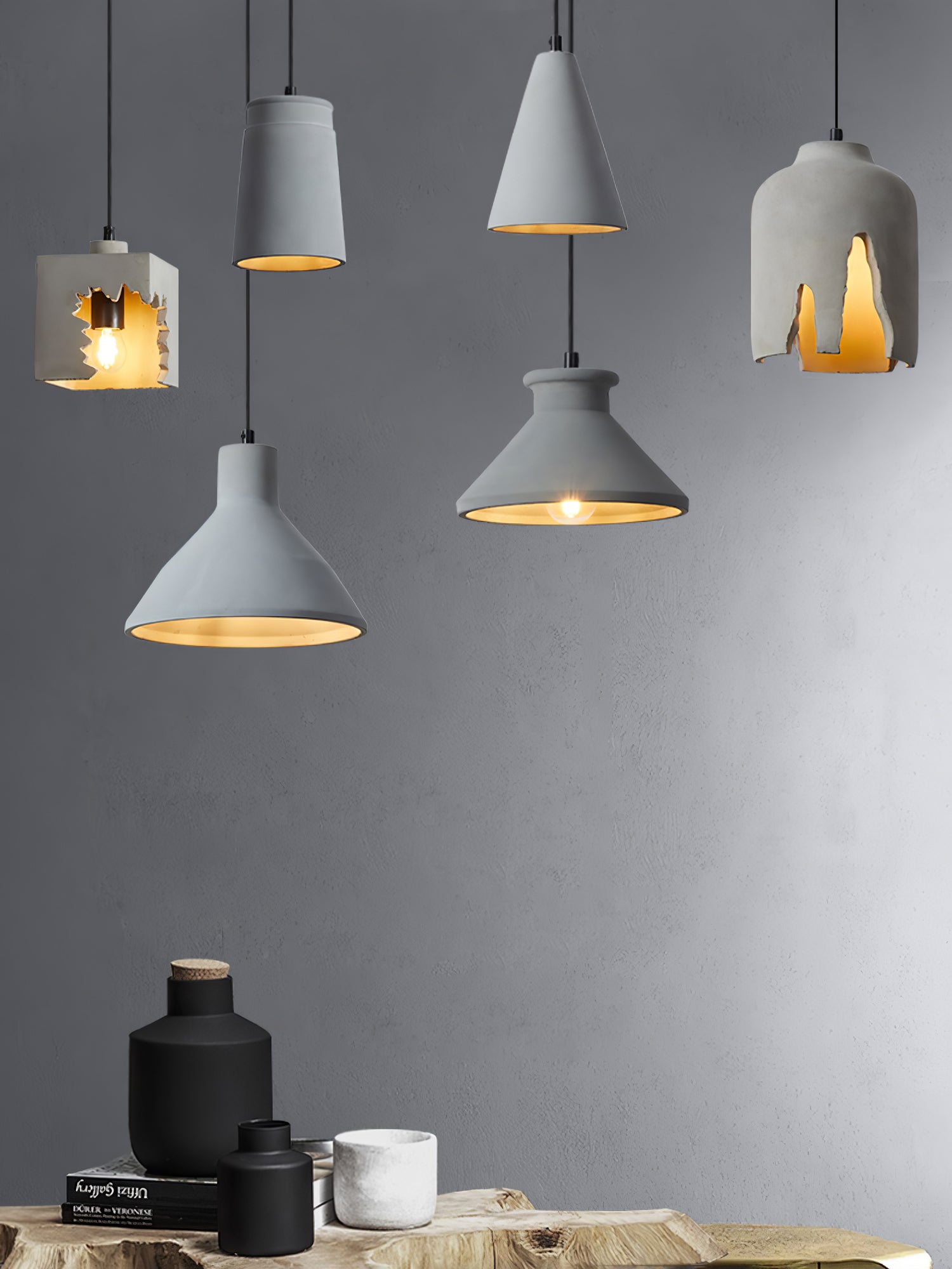 Cement Hanging Lamp - Lumpaz