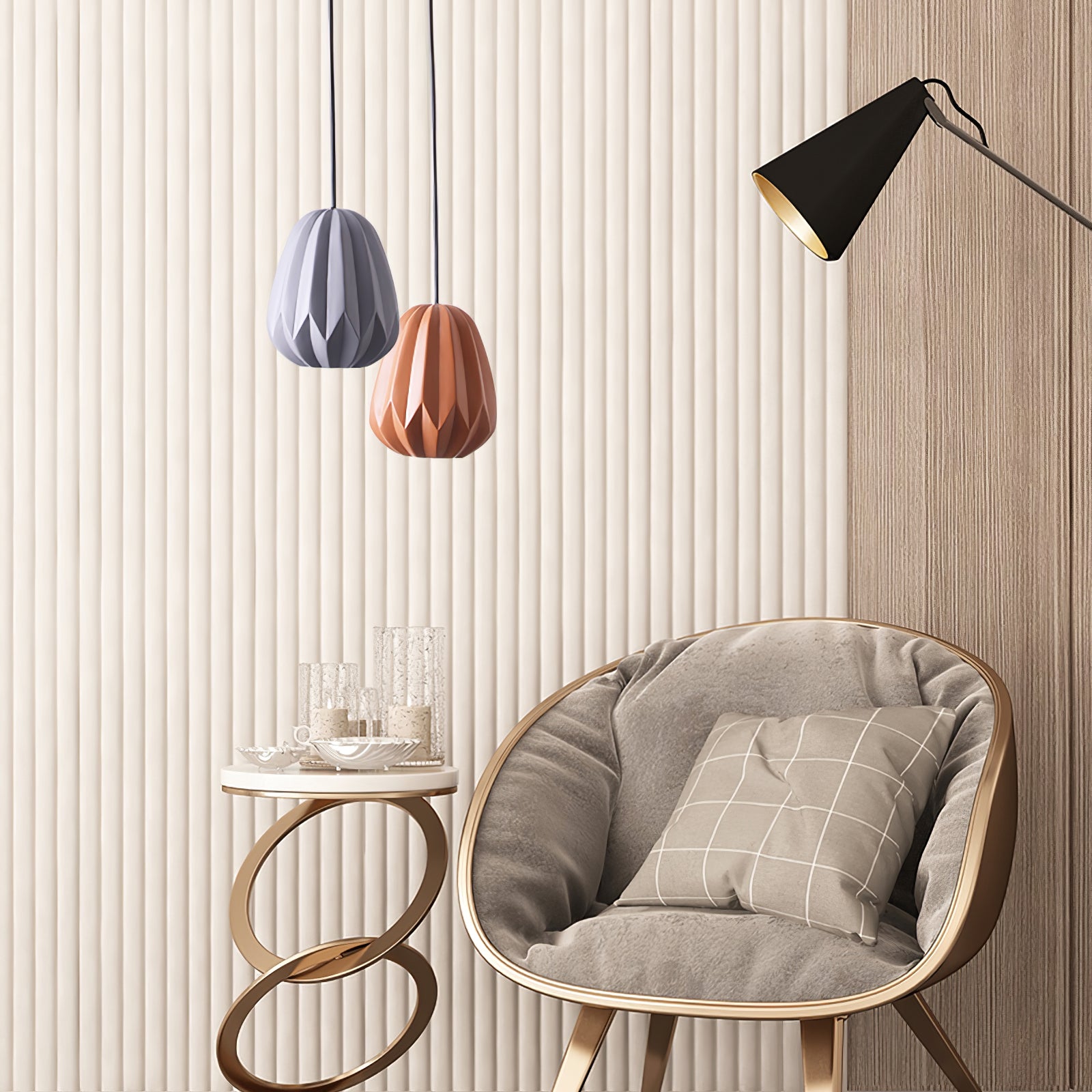 Papaya Resin Pendant Lamp - Lumpaz