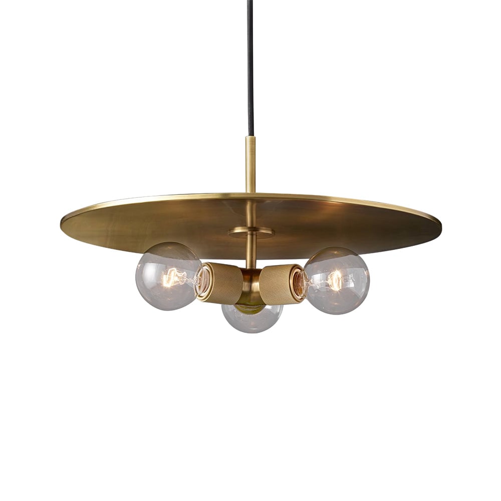 Armed Brass Pendant Lamp - Lumpaz