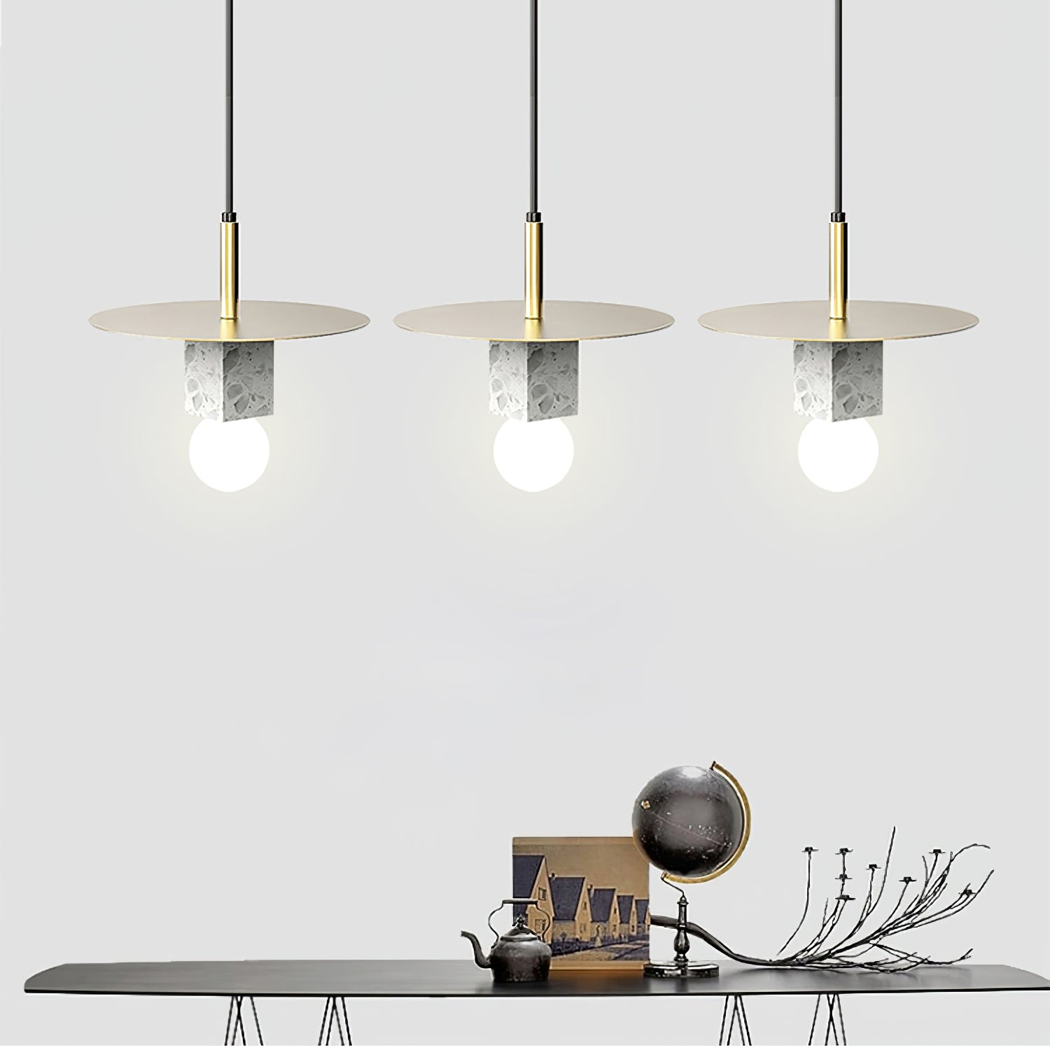 Stone Square Pendant Lamp - Lumpaz