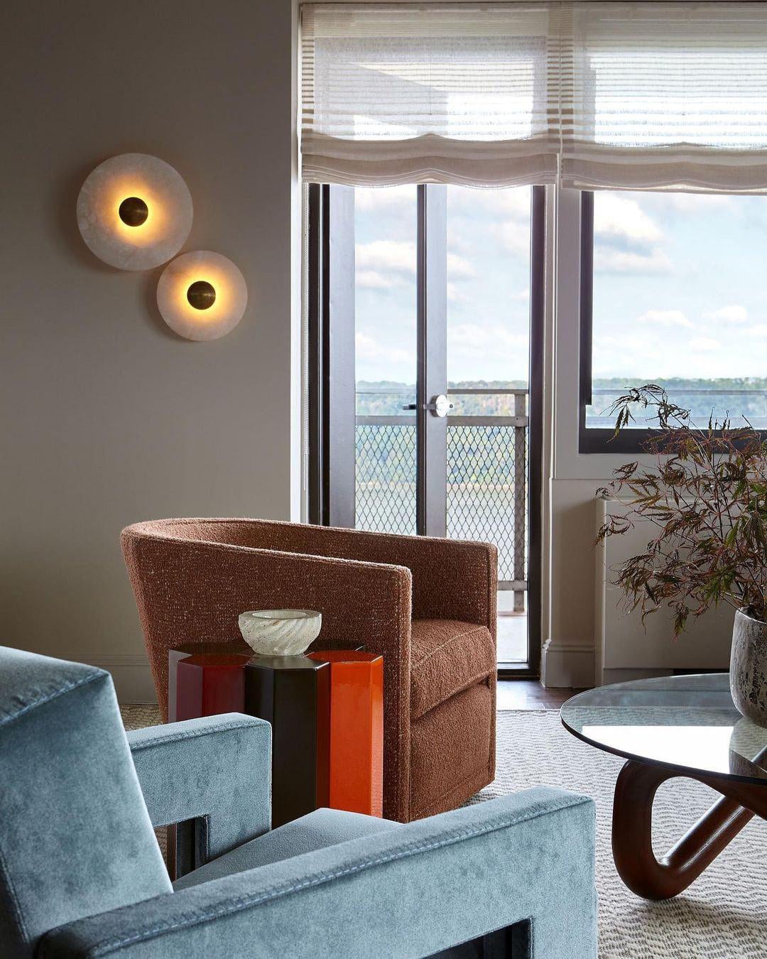 Round Alabaster Wall Lamp - Lumpaz