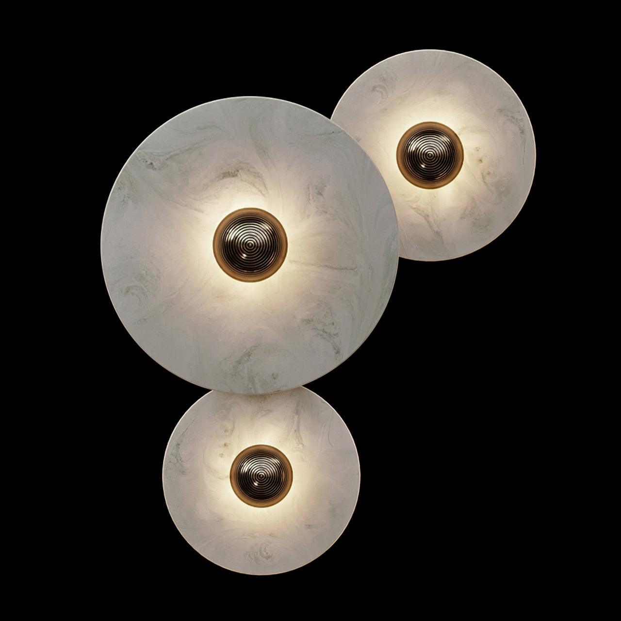 Round Alabaster Combination Wall Lamp - Lumpaz