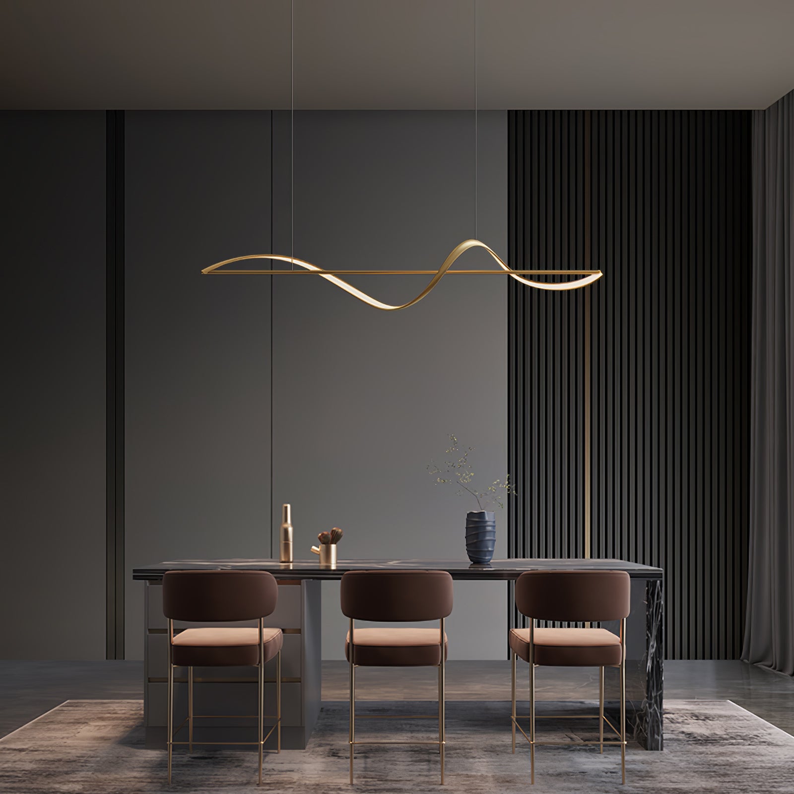 Whisper Linear Island Chandelier - Lumpaz