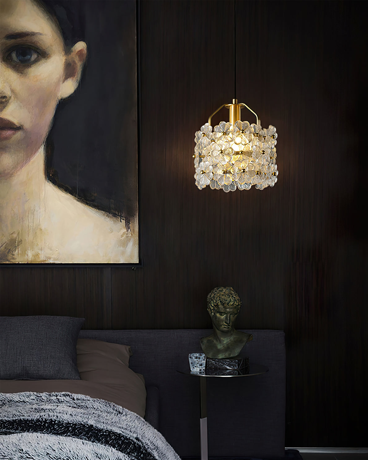 Petit Floral Glass Pendant Lamp - Lumpaz