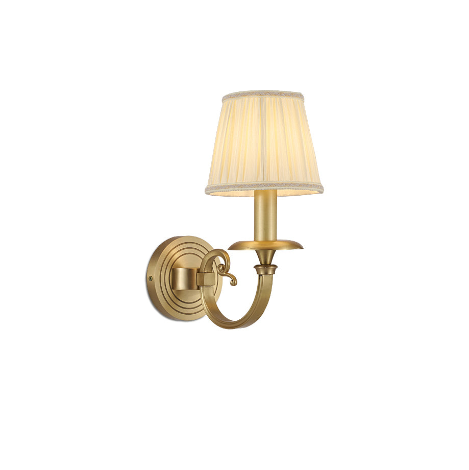 Pleated Brass Wall Lamp - Lumpaz