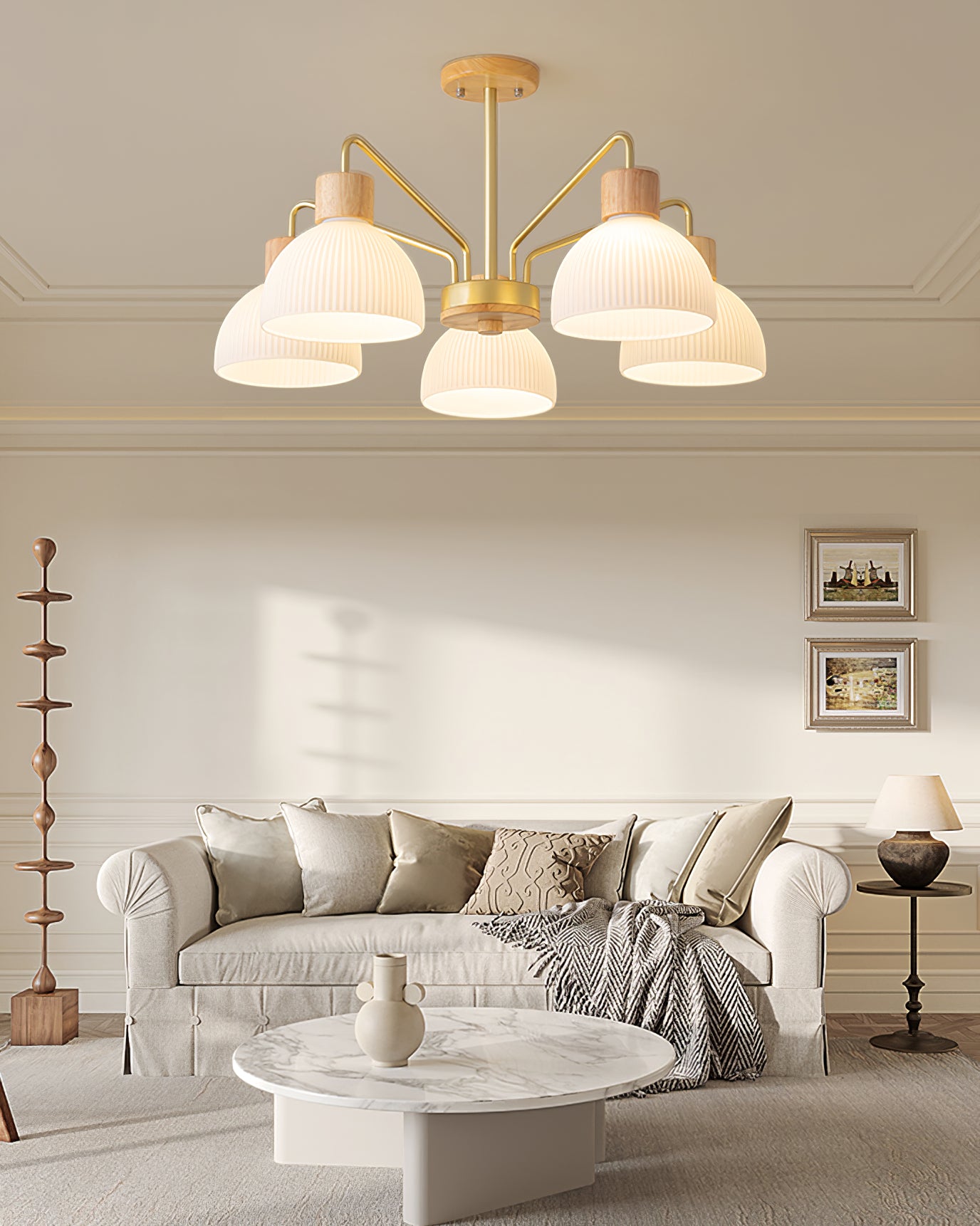 Ribbed Chandelier - Lumpaz