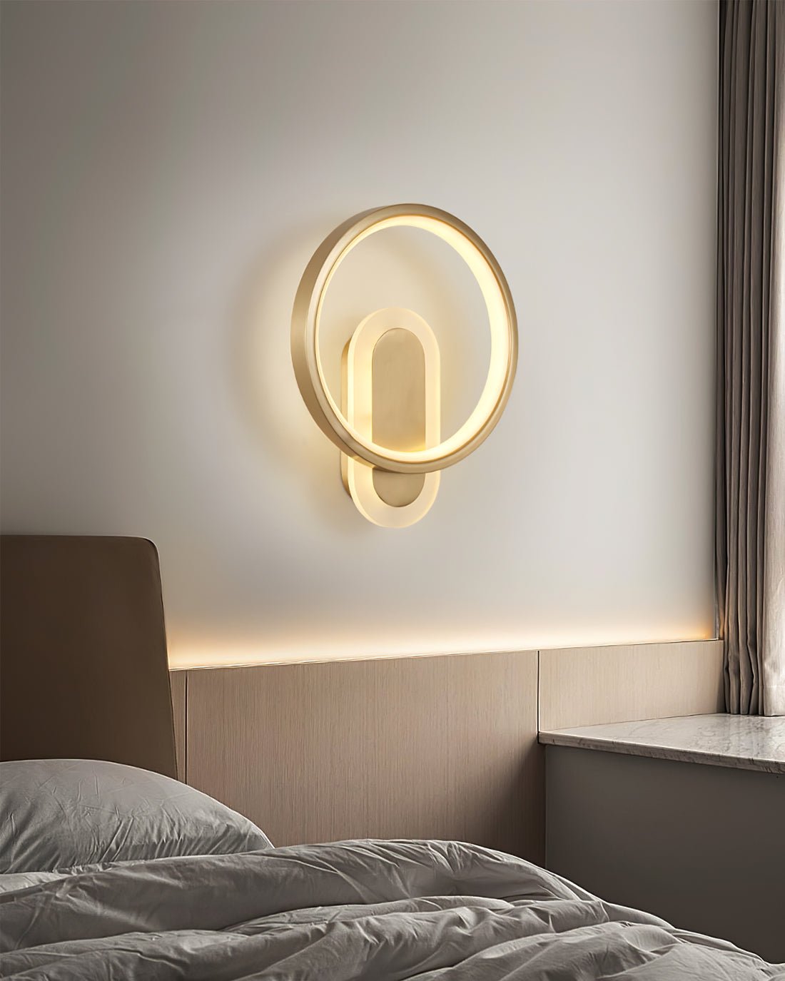 Round Brass Wall Lamp - Lumpaz