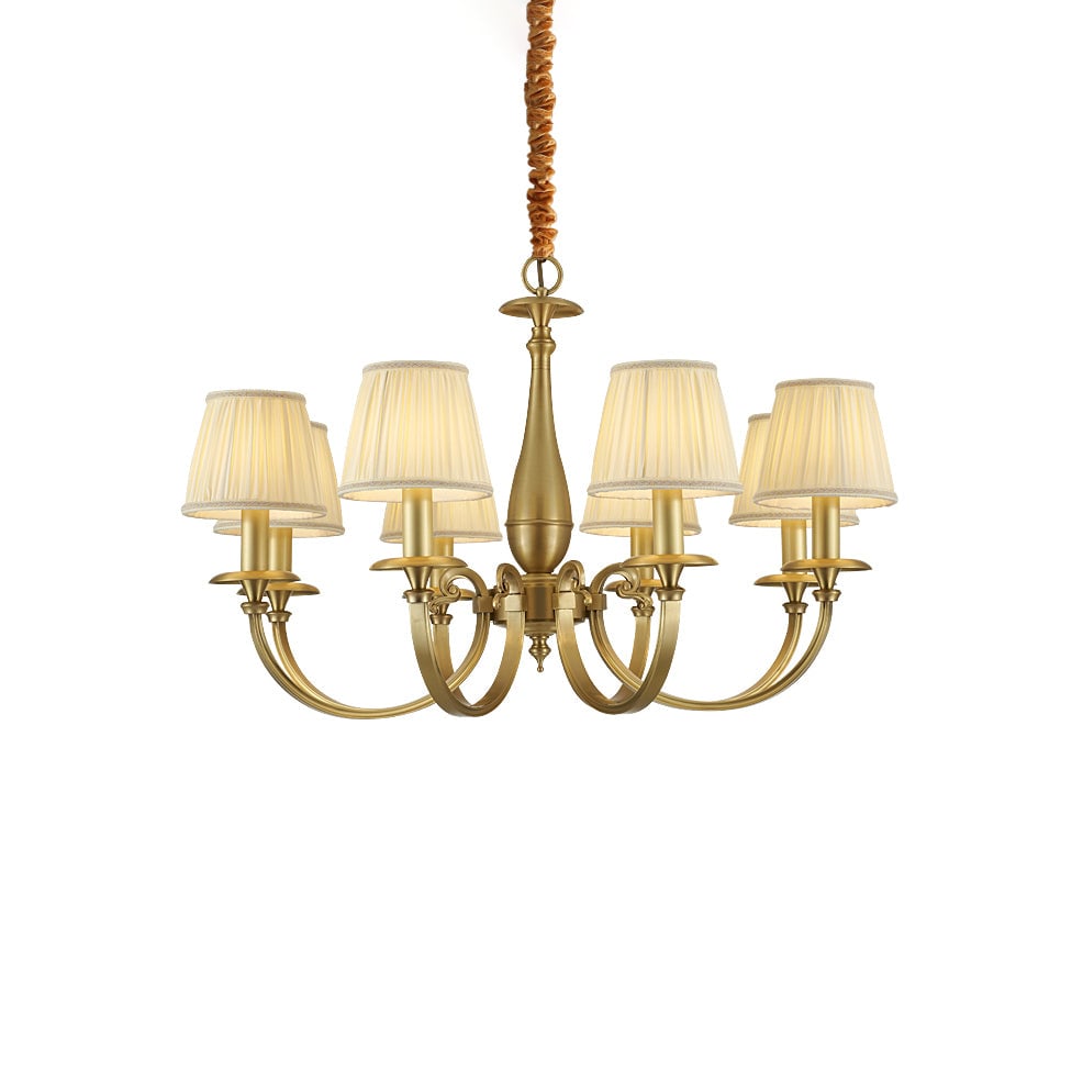 Pleated Brass Chandelier - Lumpaz