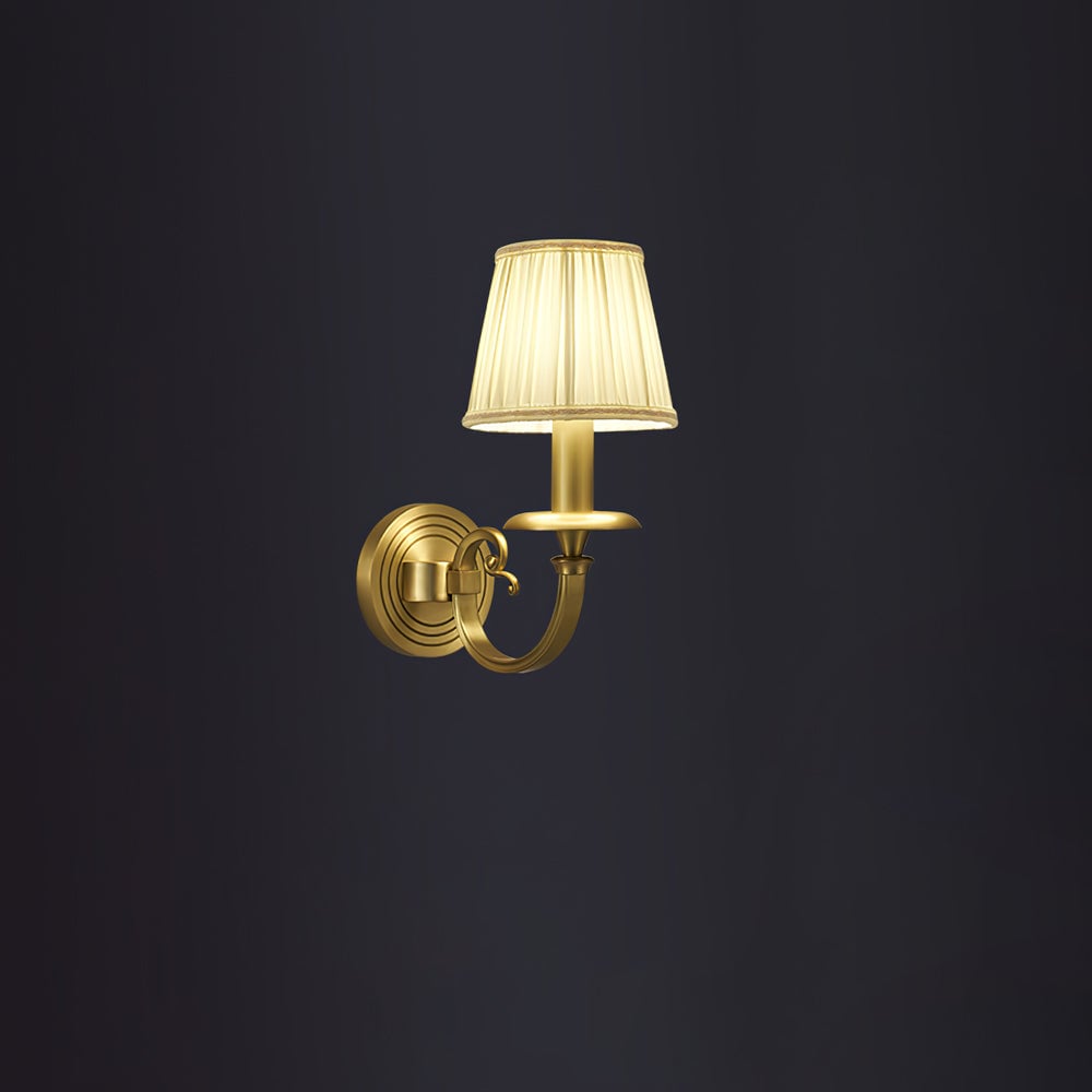 Pleated Brass Wall Lamp - Lumpaz