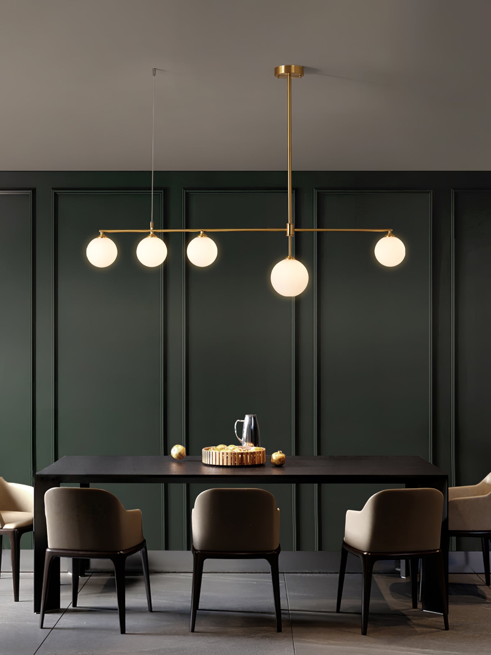 Brass Globe Chandelier - Lumpaz