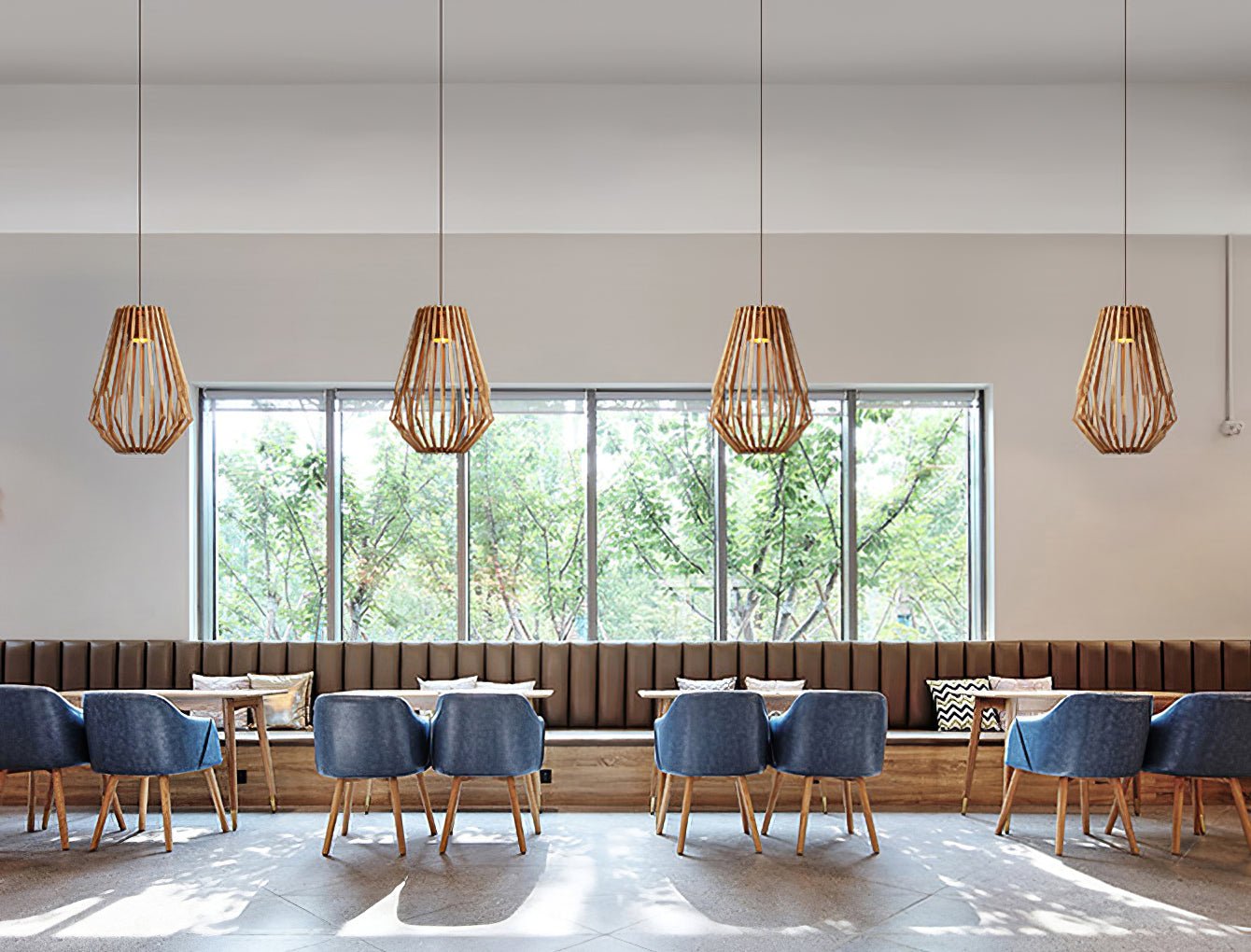 Wood Cage Pendant Lamp - Lumpaz