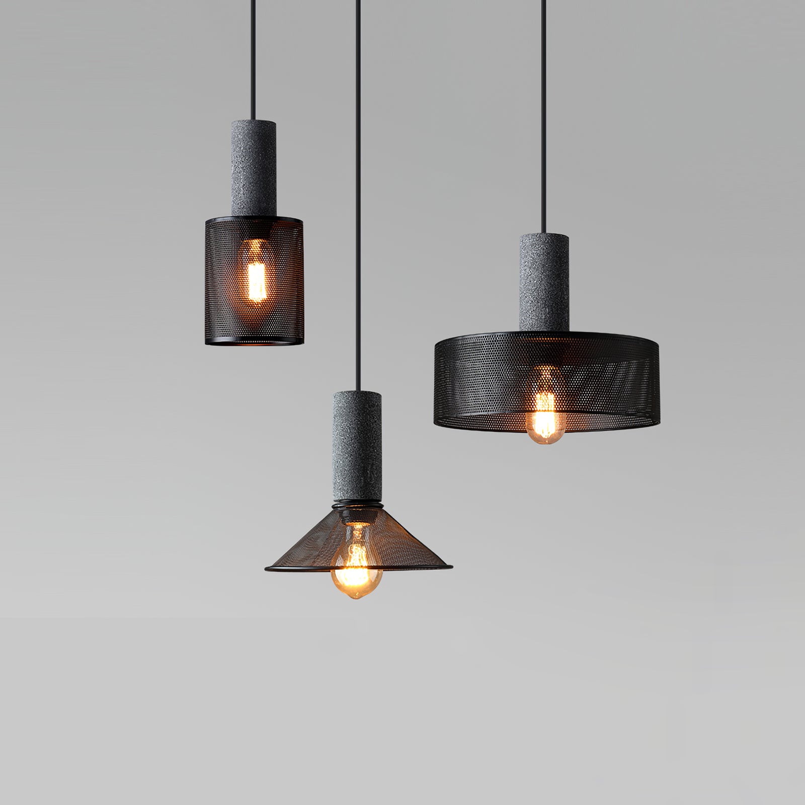Concrete Industry Pendant Lamp - Lumpaz