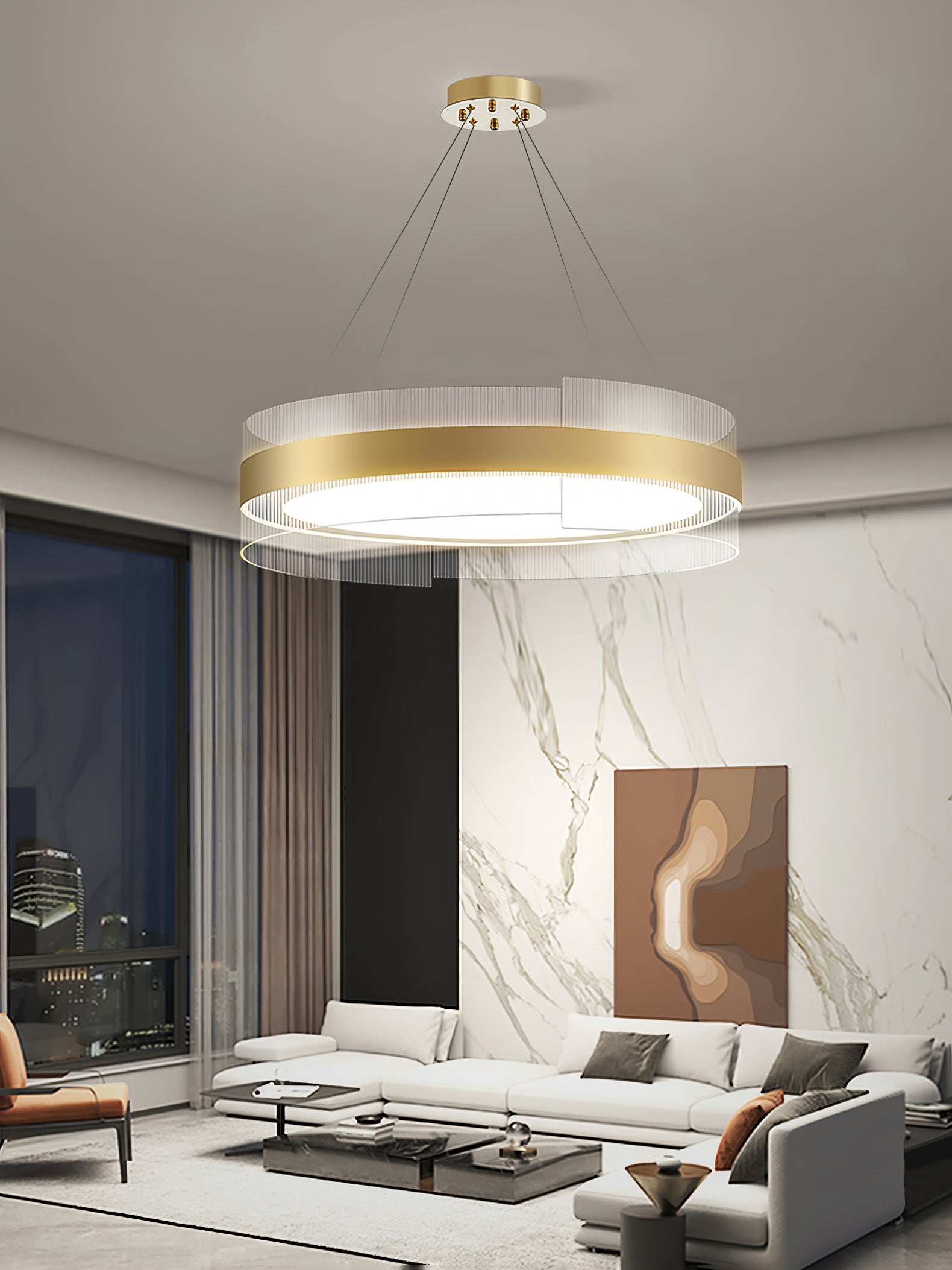 Genevieve Round LED Chandelier - Lumpaz