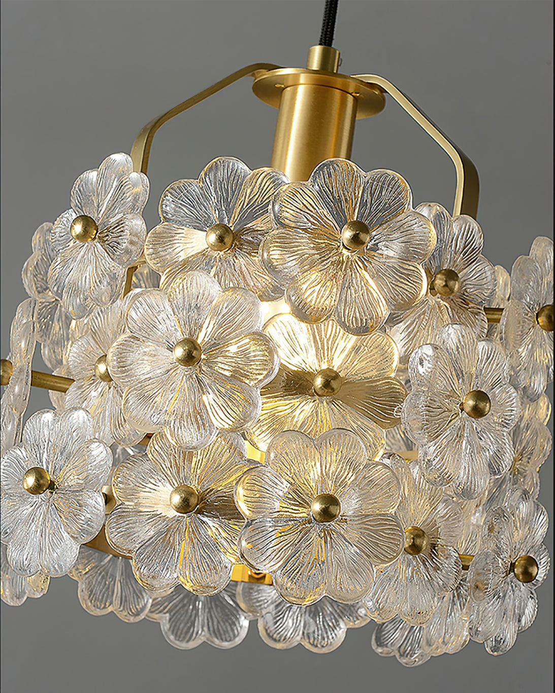 Petit Floral Glass Pendant Lamp - Lumpaz