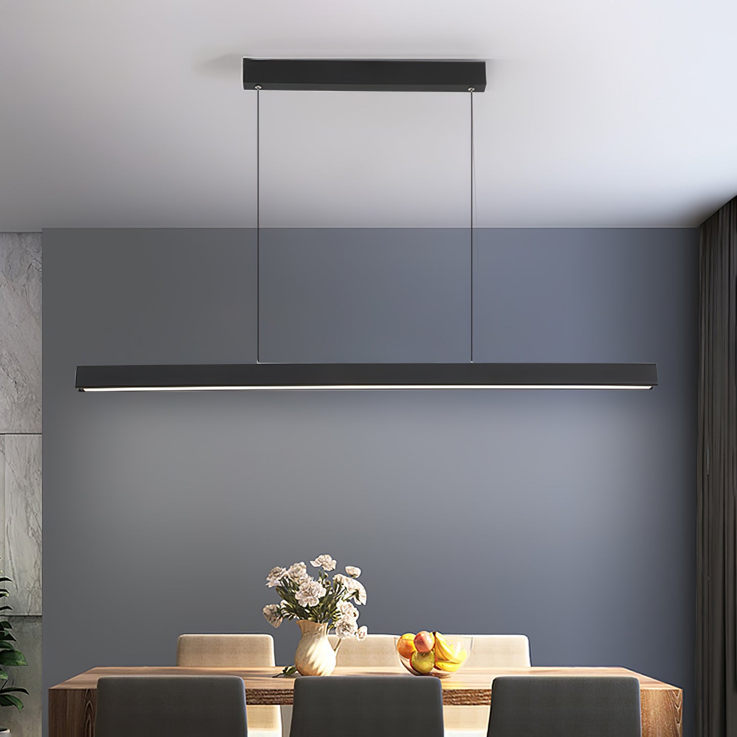 Edge Linear Island Chandelier - Lumpaz