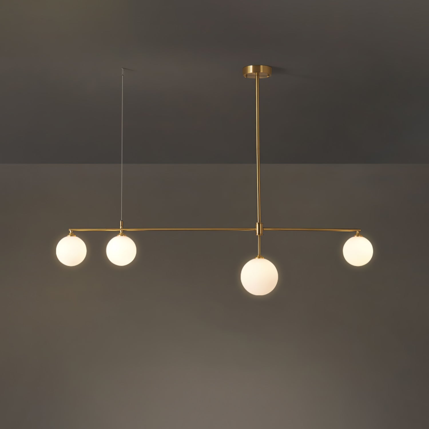 Brass Globe Chandelier - Lumpaz