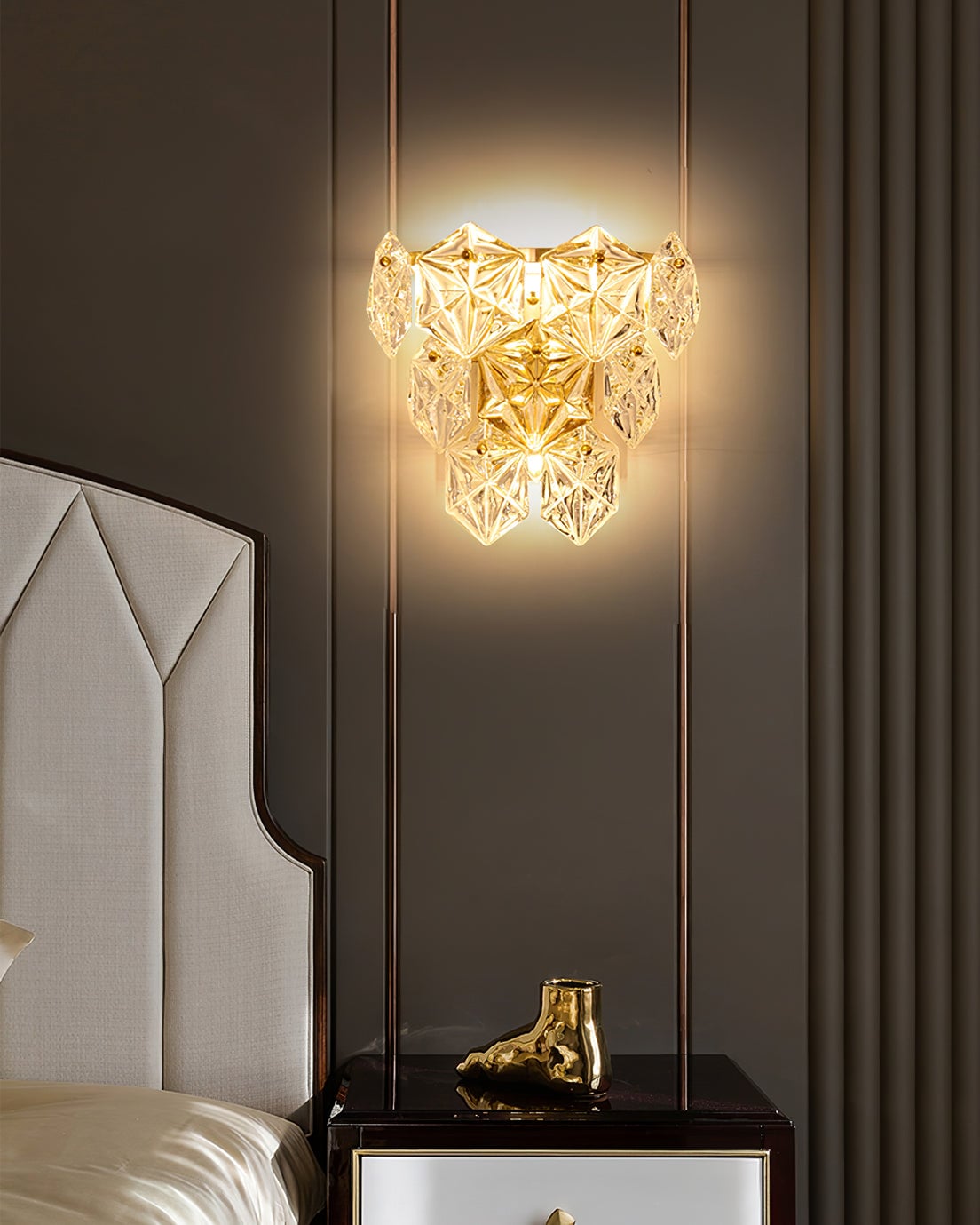 Snowflake Glass Wall Lamp - Lumpaz